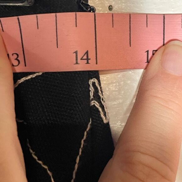 NWT Ann Taylor Embroidered Circle Skirt Linen Silk Blend Black Floral Size 2 - Picture 9 of 10